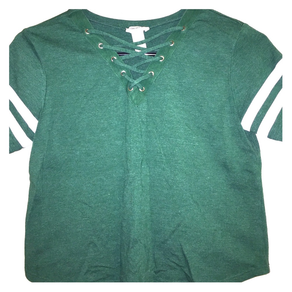Forever 21 Girl’s Green Laced Top